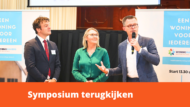 Foto van Jelle Beemsterboer, Marjon van der Ven en Cees Tip tijdens het Symposium Woningmakers Westfriesland op 11 september 2024.